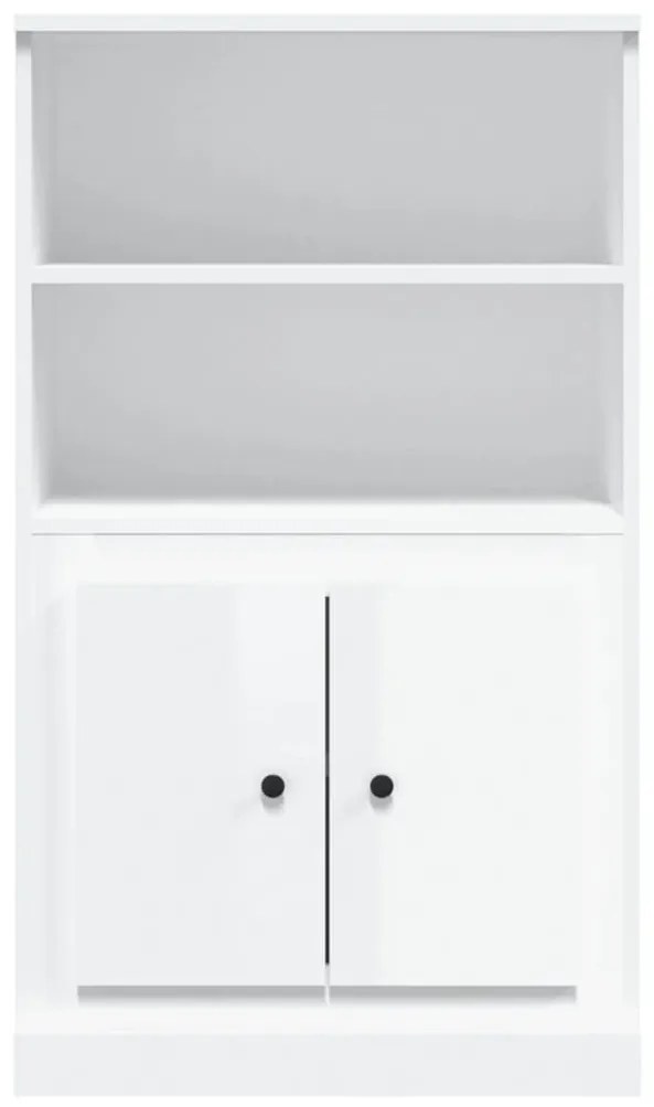 Ντουλάπι Γυαλ. Λευκό 60x35,5x103,5 εκ. από Επεξεργασμένο Ξύλο - Λευκό