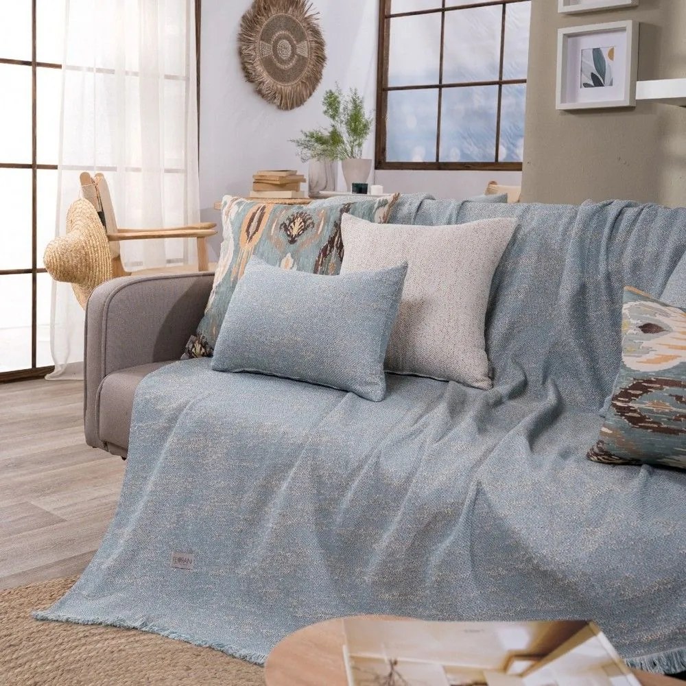Ριχτάρι Tivoli 05 Blue Teoran Πολυθρόνα 180x150cm Cotton-Polyester