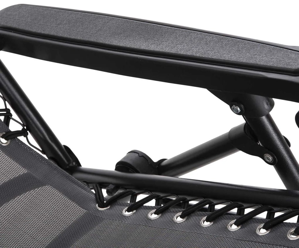 ΠΟΛΥΘΡΟΝΑ RELAX COMPANION HM5095.11 ΓΚΡΙ TEXTILENE-ΜΑΥΡΟ ΜΕΤΑΛΛΟ 67x145x110Υεκ.
