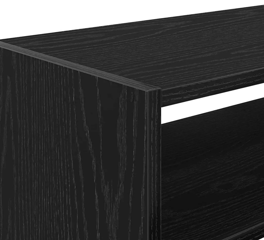 vidaXL Ράφι παπουτσιών στοιβαζόμενο Μαύρη βελανιδιά 60x30x30,5 cm