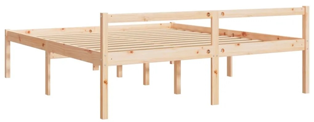 vidaXL Κρεβάτι Ηλικιωμένων Μελί 180x200εκ. Μασίφ Πεύκο Super King Size