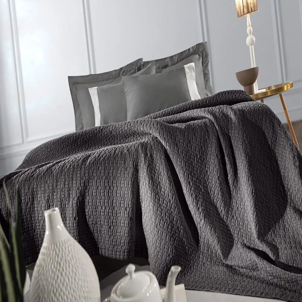 Κουβέρτα Nikki Anthracite Guy Laroche Υπέρδιπλο 240x260cm 100% Βαμβάκι