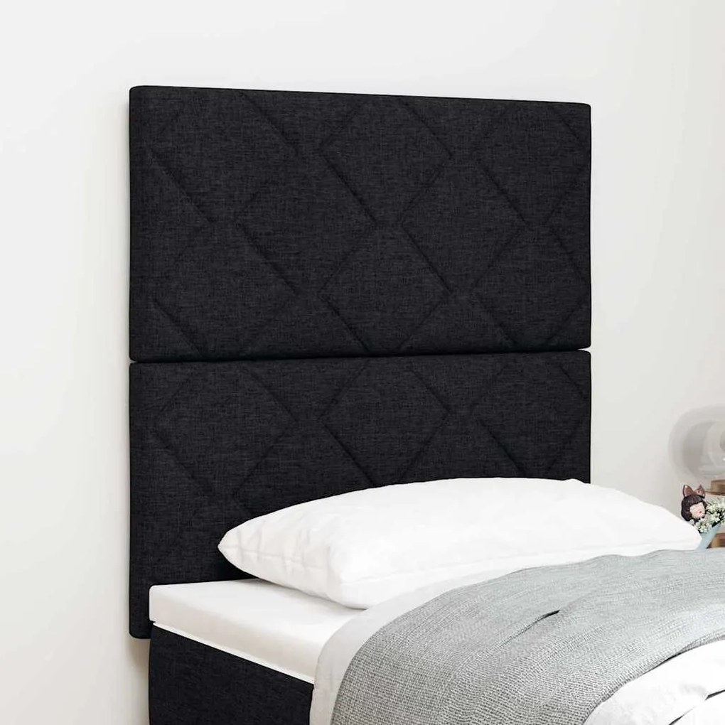 vidaXL Υφασμάτινο Κεφαλάρι Geometric με κεφαλάρι Μαύρο 80 cm ύφασμα