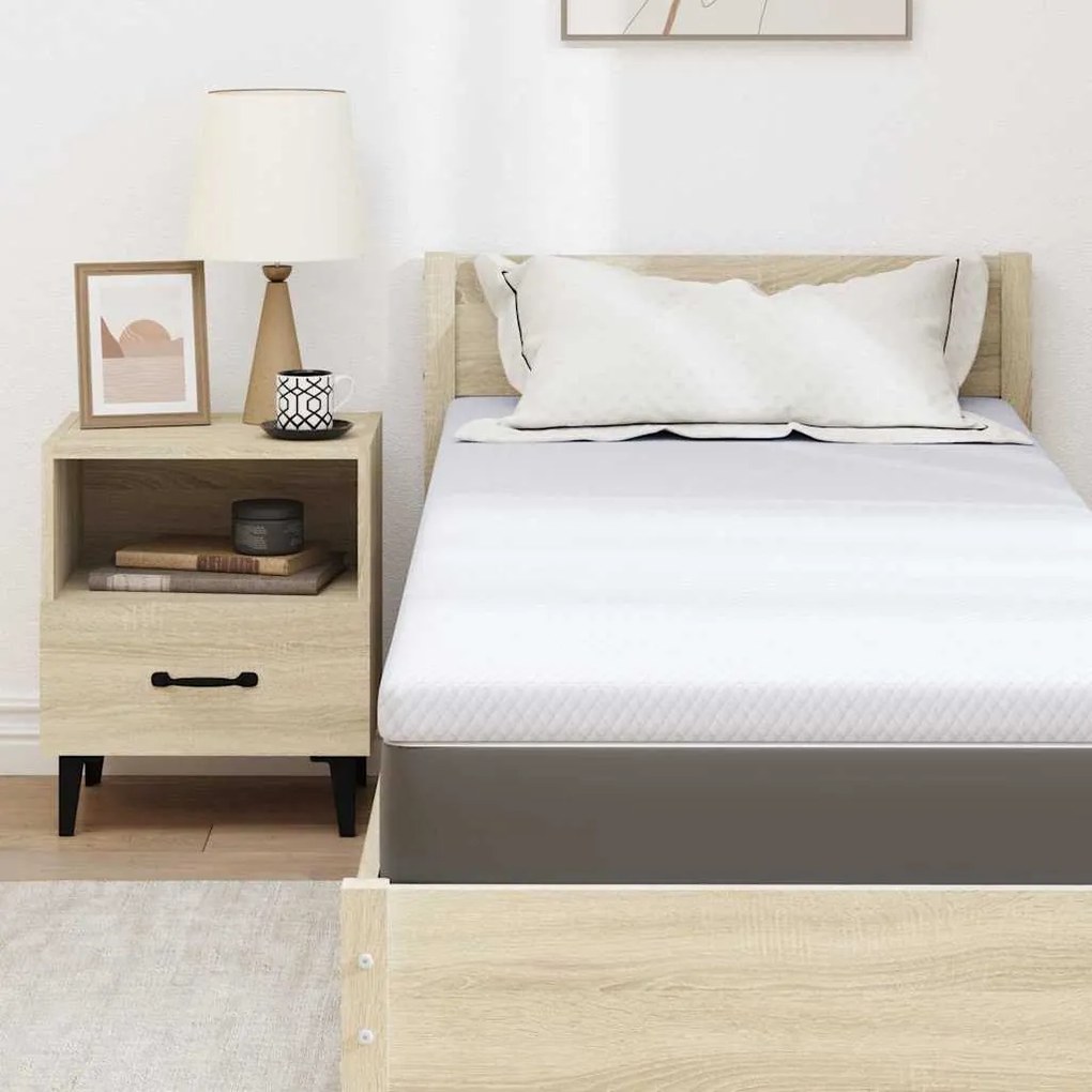 vidaXL Στρώματα Λευκό 80 x 200 cm 100% ύφασμα πολυεστέρα με τζακάρ