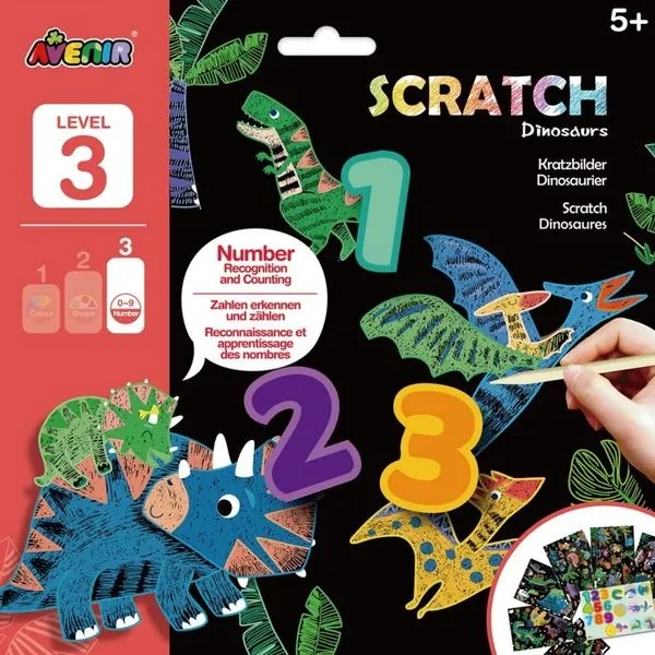 Avenir Ζωγραφική Scratch 5+ Ετών Level 3 Dinosaurs - Δεινόσαυροι 60763