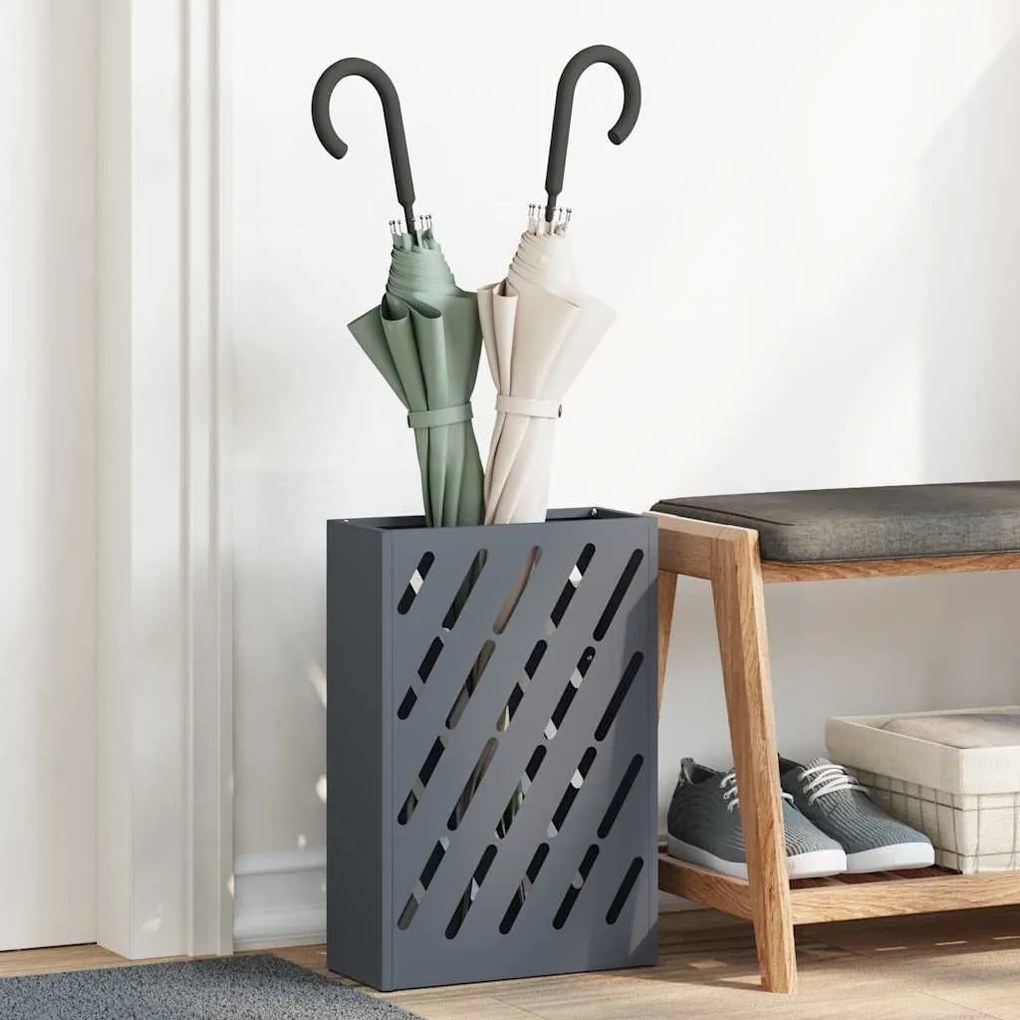 vidaXL Σχέδιο & βάση αποθήκευσης Ανθρακί 28 x 12 x 41 εκ Ατσάλι