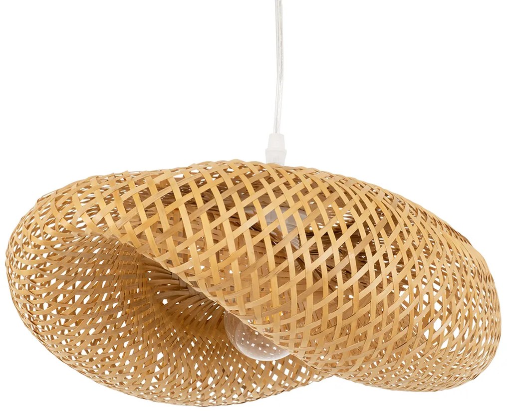 00718 GloboStar® GLOBOSTAR® MEXICO 00718 Boho Κρεμαστό Φωτιστικό Οροφής με Ντουί 1 x E27 AC 220-240V IP20 - Μπεζ - Μ40 x Π30 x Υ18cm