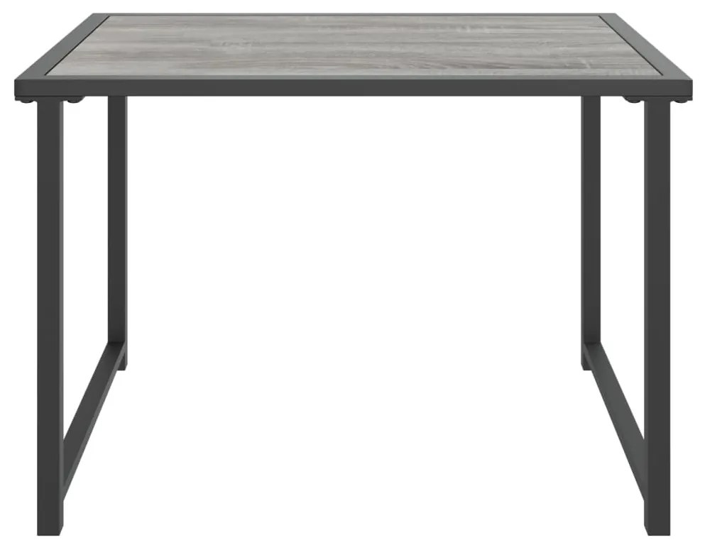 vidaXL Τραπέζι Κήπου Ανθρακί 55 x 40 x 37 εκ. Ατσάλινο