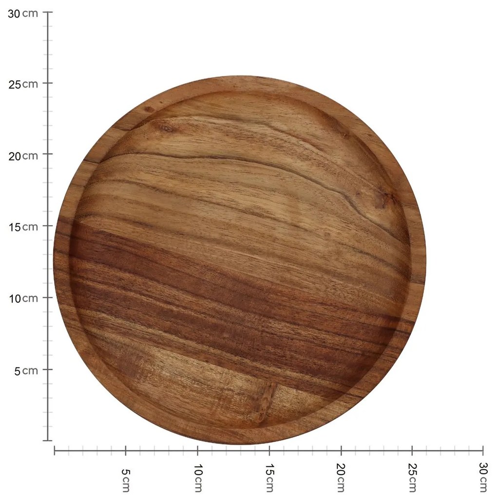 Δίσκος Καφέ Ξύλο 25.4x25.4x2.5cm - 05150069 - 05150069