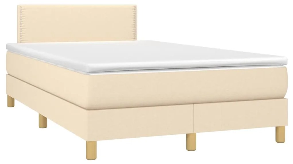 ΚΡΕΒΑΤΙ BOXSPRING ΜΕ ΣΤΡΩΜΑ ΚΡΕΜ 120X190 ΕΚ. ΥΦΑΣΜΑΤΙΝΟ 3269770