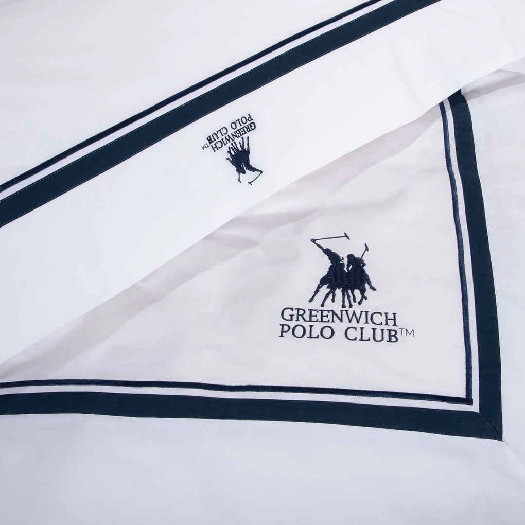 GREENWICH POLO CLUB ΠΑΠΛΩΜΑΤΟΘΗΚΗ ΣΕΤ ΥΠΕΡΔΙΠΛH 2174 ΛΕΥΚΟ