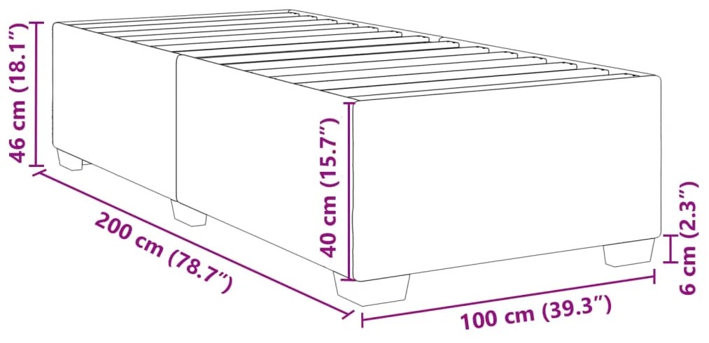 ΠΛΑΙΣΙΟ ΚΡΕΒΑΤΙΟΥ BOXSPRING ΜΑΥΡΟ 100 X 200 ΕΚ. ΒΕΛΟΥΔΙΝΟ 3284615