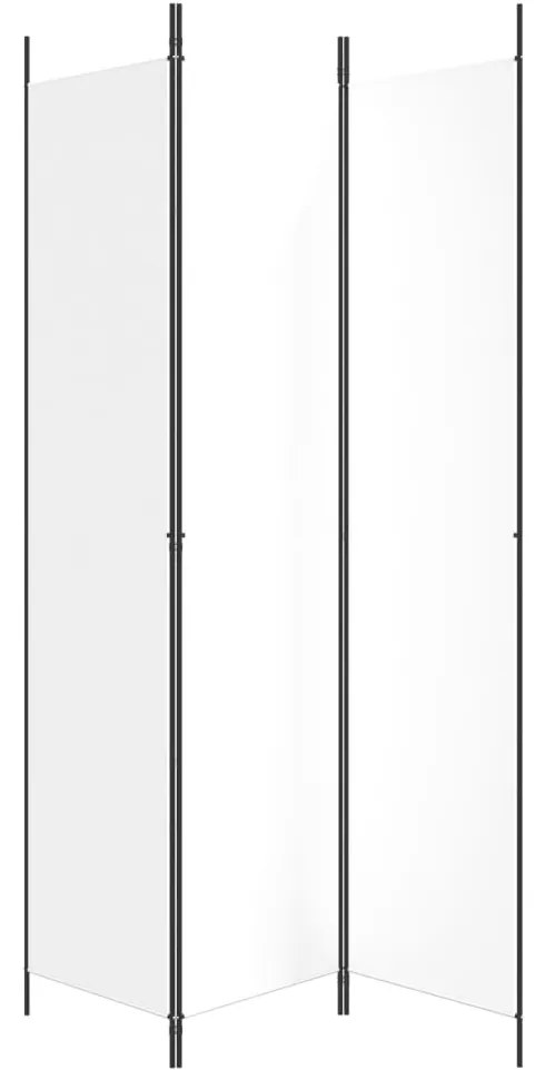 vidaXL Διαχωριστικό Δωματίου με 3 Πάνελ Λευκό 150x220 εκ. Υφασμάτινο