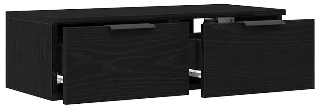 vidaXL Ντουλάπα Τοίχου Μαύρη δρυς 68 x 30 x 20 εκ. Επεξεργασμένο ξύλο