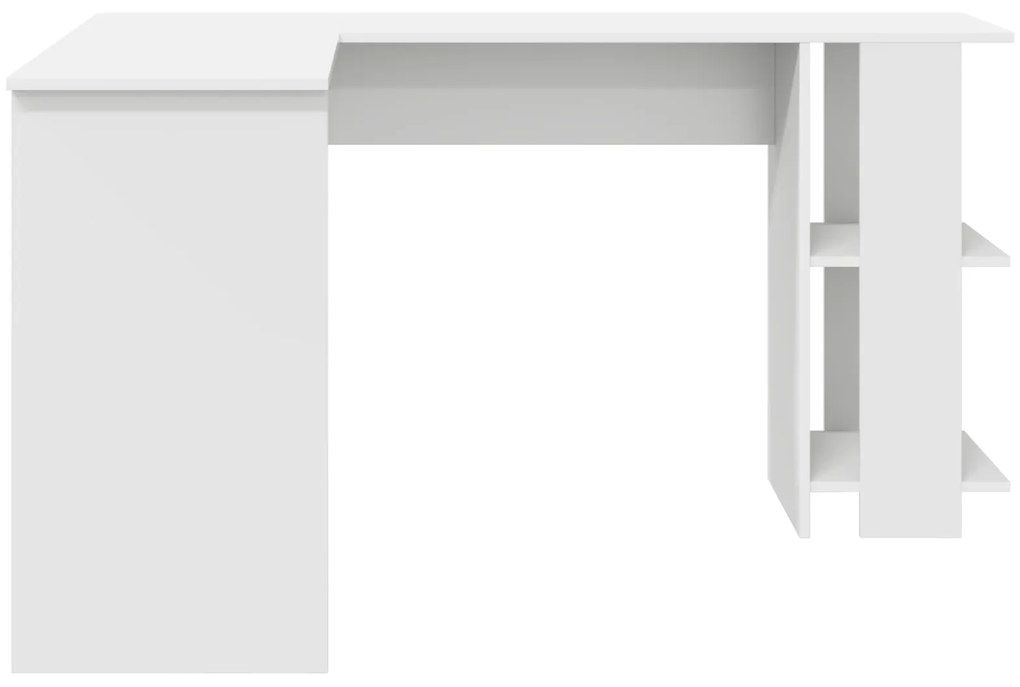 vidaXL Γωνιακό Γραφείο με Αποθήκη, Λευκό 140x113,5x75εκ