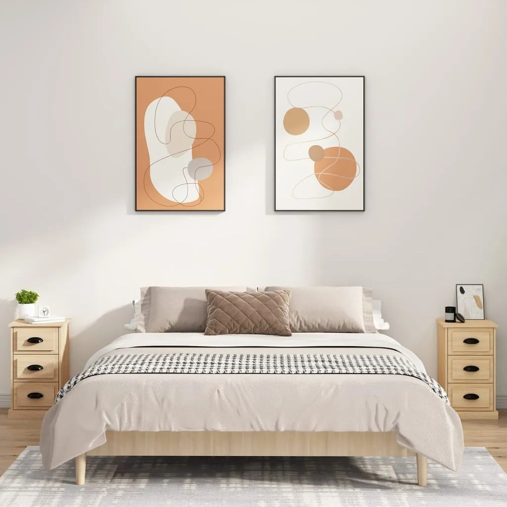 vidaXL Κομοδίνο Sonoma Δρυς 39 x 39 x 67 εκ. από Επεξεργασμένο Ξύλο