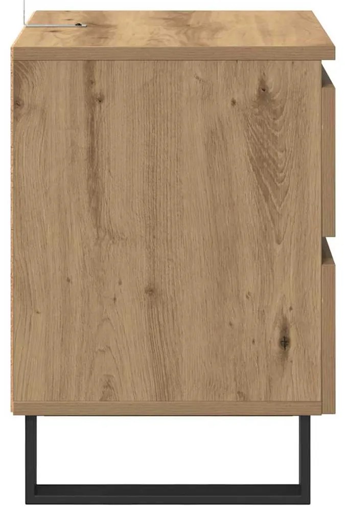 vidaXL Κομοδίνο Artisan Oak 40 x 35 x 50 εκ. Επεξεργασμένο ξύλο
