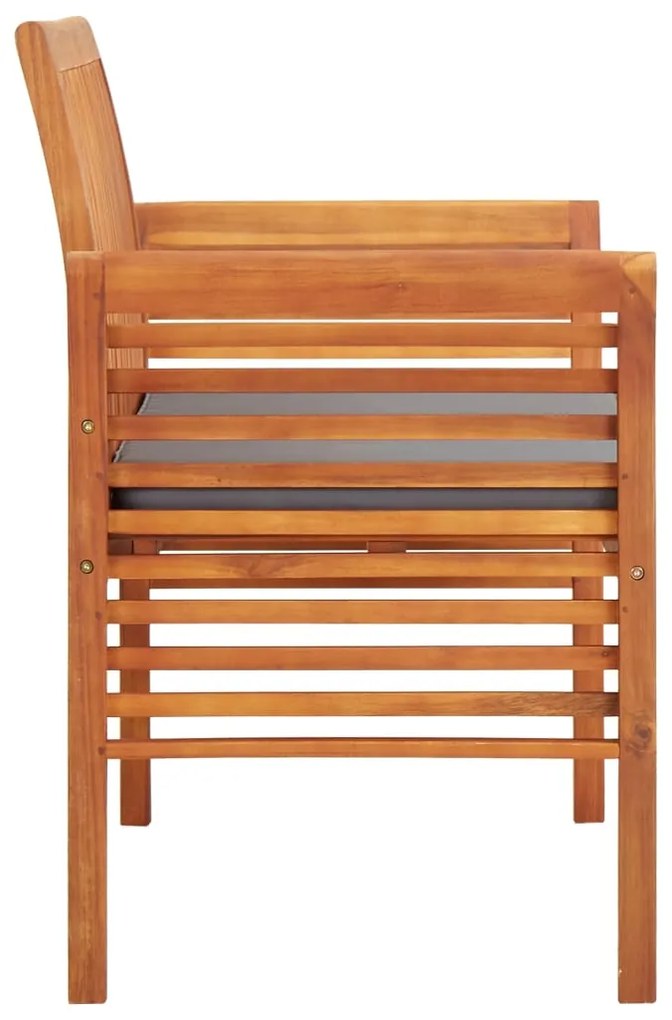 vidaXL Παγκάκι Κήπου Διθέσιο 120 εκ. Μασίφ Ξύλο Ακακίας με Μαξιλάρι