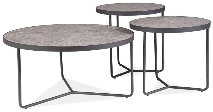 BENCH DEMETER GRAY (CONCRETE EFFECT) / BLACK (SET) DIOMMI DEMETERSZC