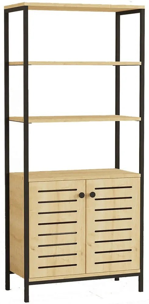 Βιβλιοθήκη Metela 835PUQ3686 70x34x162,3cm Oak