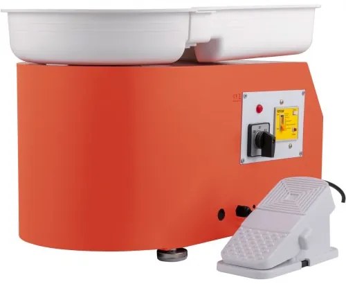 VEVOR Pottery Wheel 11in 0-300 RPM Ceramic Wheel, 350W Adjustable Speed Forming Machine with Sculpting Tools and Apron, Detachable Basin Foot Pedal Control for Art Craft Work and Home DIY Orange