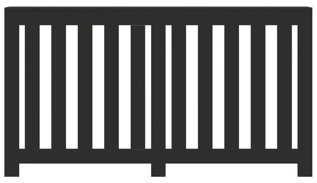 vidaXL Κάλυμμα Καλοριφέρ Μαύρο 149x20x82 εκ. από Επεξεργασμένο Ξύλο