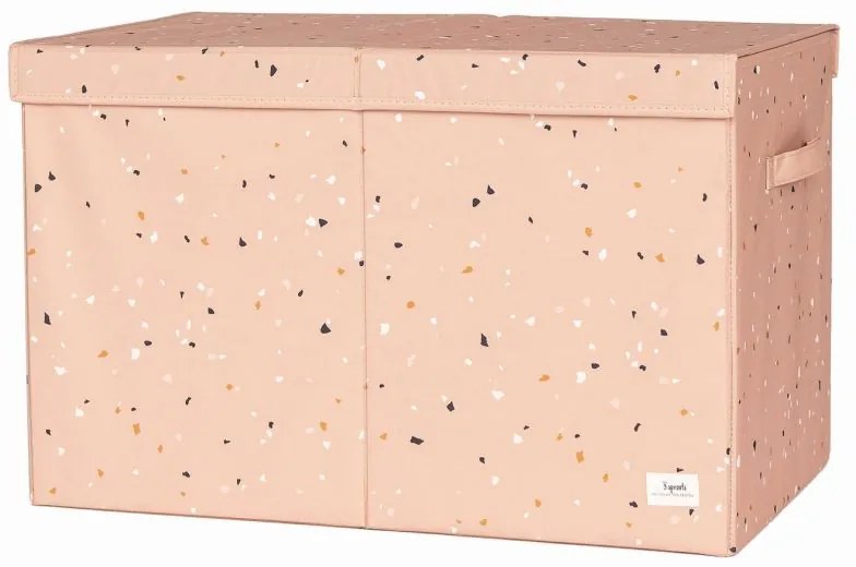 Καλάθι Παιχνιδιών 3sprouts με καπάκι αναδιπλούμενο terrazzo clay