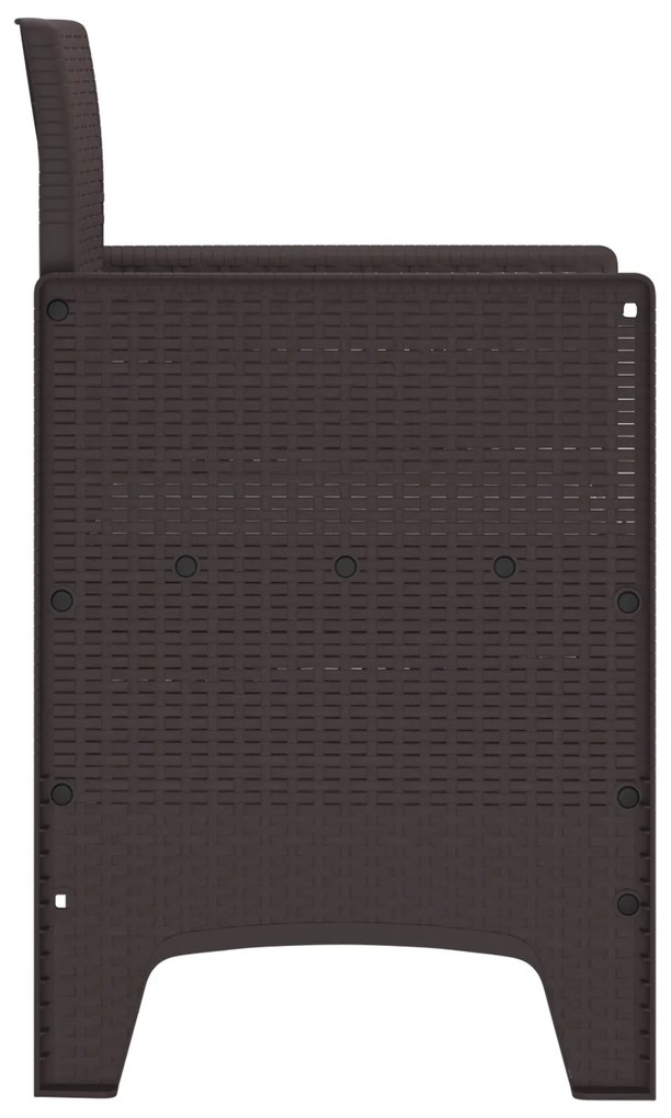 vidaXL Καρέκλες Κήπου 4 pcs Καφέ 53 x 49 x 85 εκ. Πλαστικό