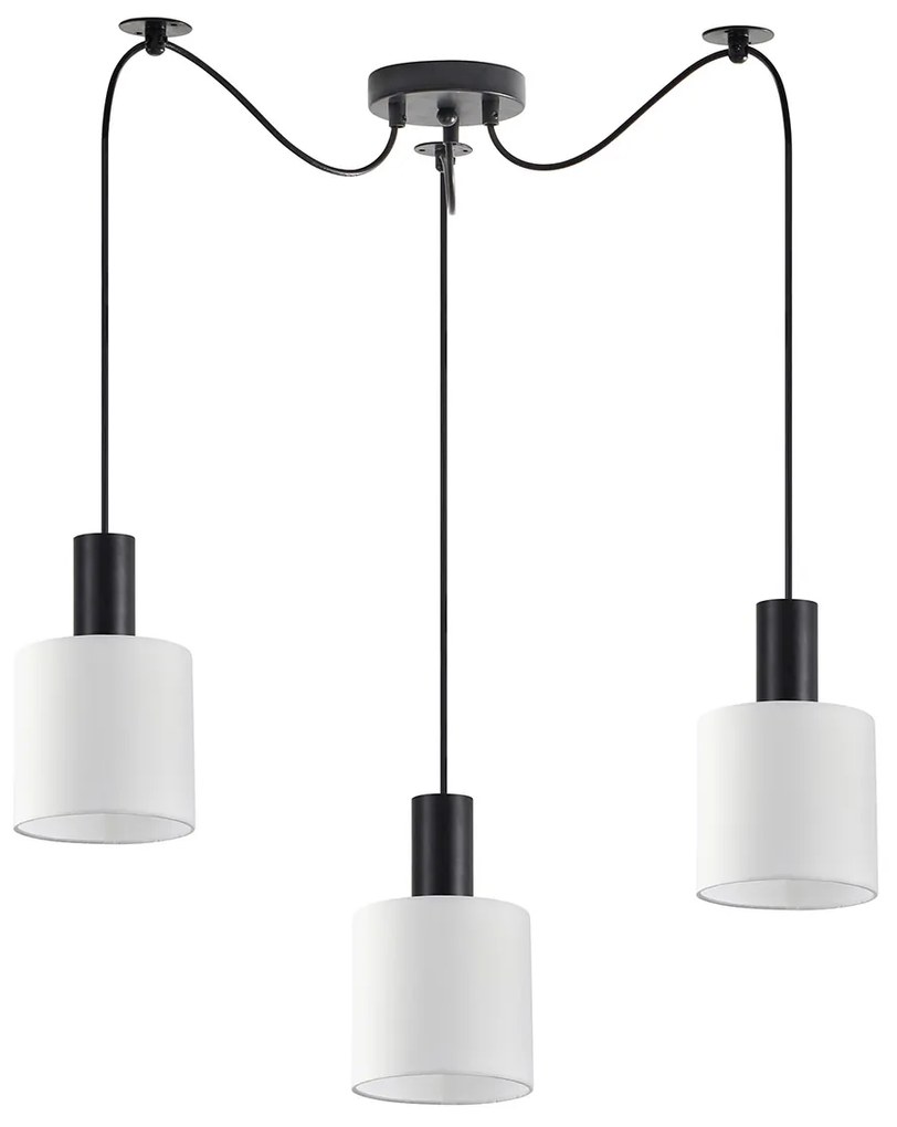 Φωτιστικό Οροφής Τρίφωτο Homelighting 77-8507 Black/White