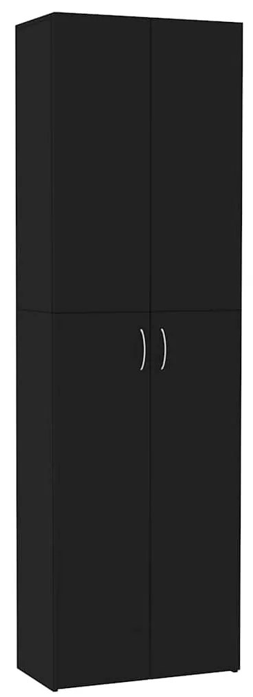 vidaXL Ντουλάπα Γραφείου Μαύρη 60 x 32 x 190 εκ. από Επεξ. Ξύλο