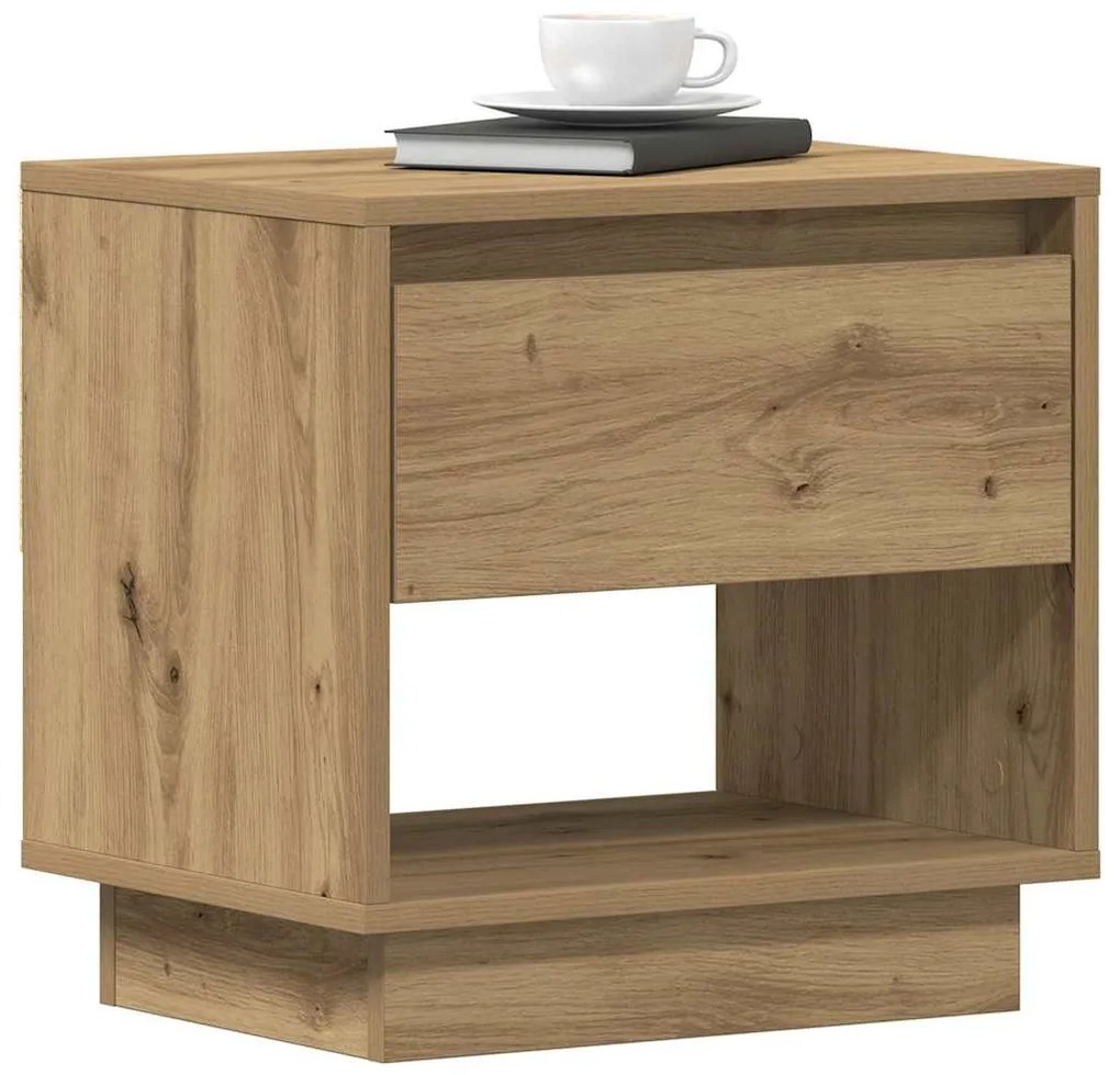 vidaXL Κομοδίνο artisan δρυς 45 x 34 x 44 εκ Επεξεργασμένο ξύλο