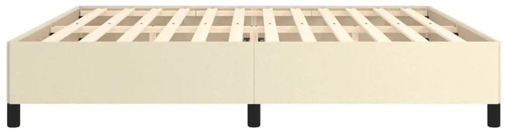 vidaXL Πλαίσιο Κρεβατιού Κρεμ 200x200 εκ. από Συνθετικό Δέρμα