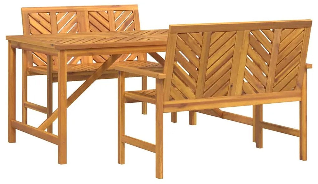 vidaXL Σέτ φαγητού για κήπο 3 pcs Καφέ 150 x 90 x 74 cm