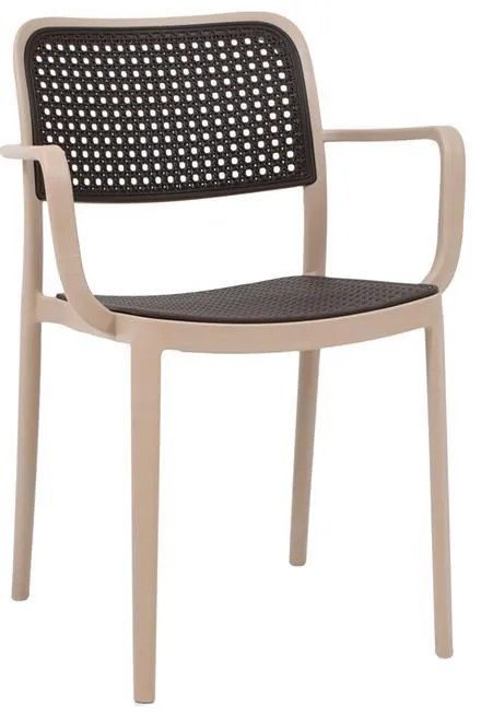 Καρέκλα Olesia Fylliana Mπέζ - Καφέ 56x43x81 εκ. 56x43x81 εκ.