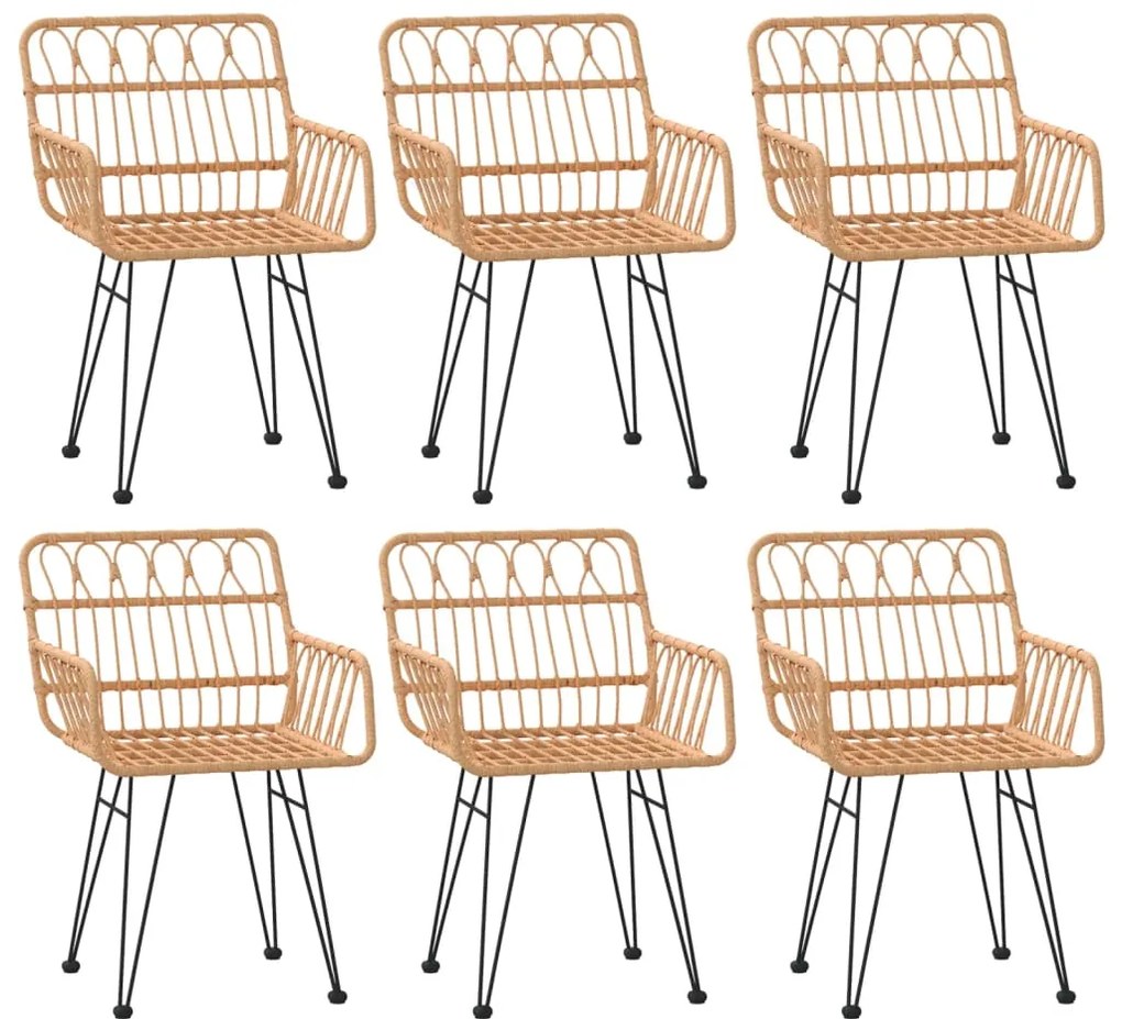 vidaXL Σετ Τραπεζαρίας Κήπου 7 Τεμαχίων από Συνθετικό Ρατάν