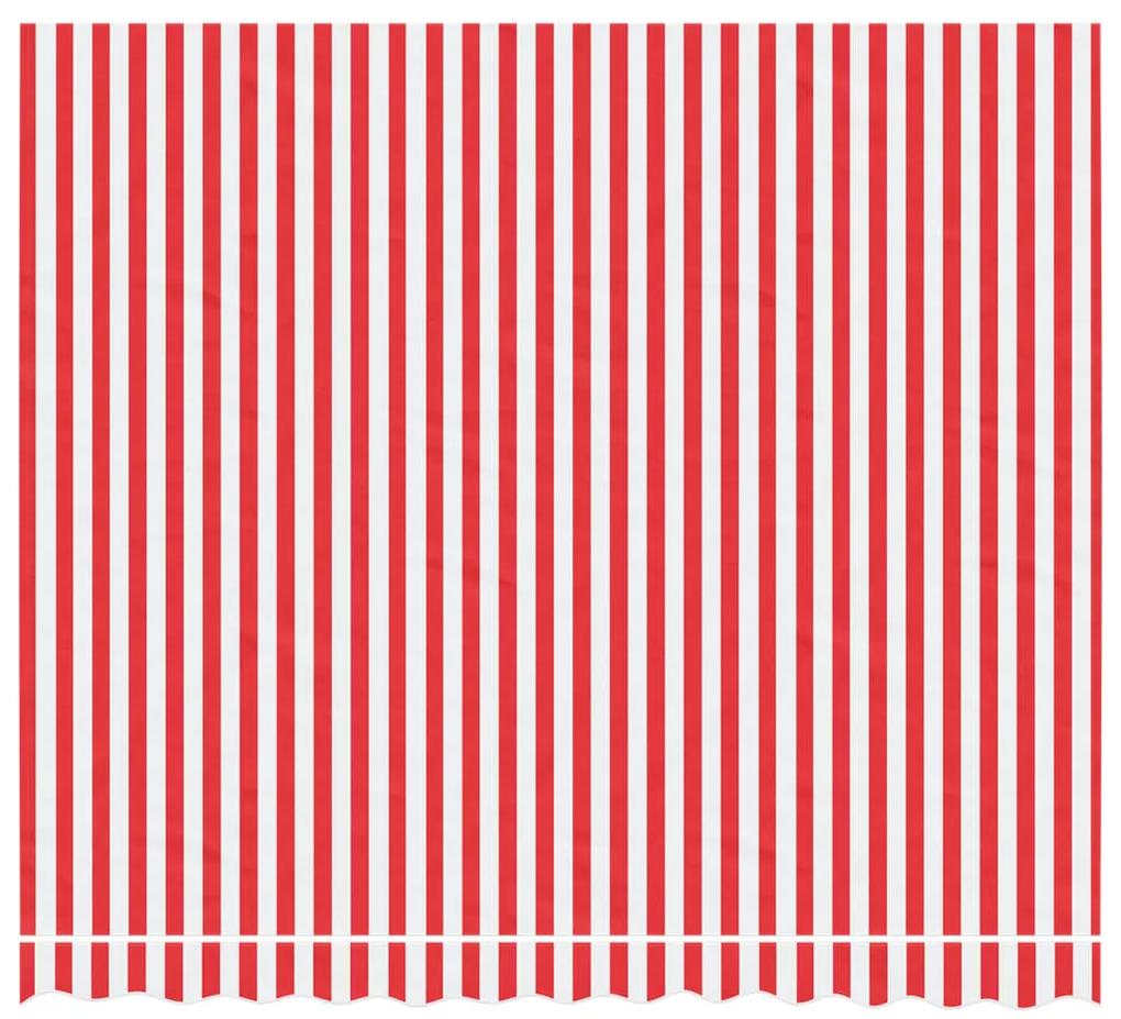 vidaXL Τεντόπανο Ανταλλακτικό Ριγέ Κόκκινο / Λευκό 3 x 2,5 μ.