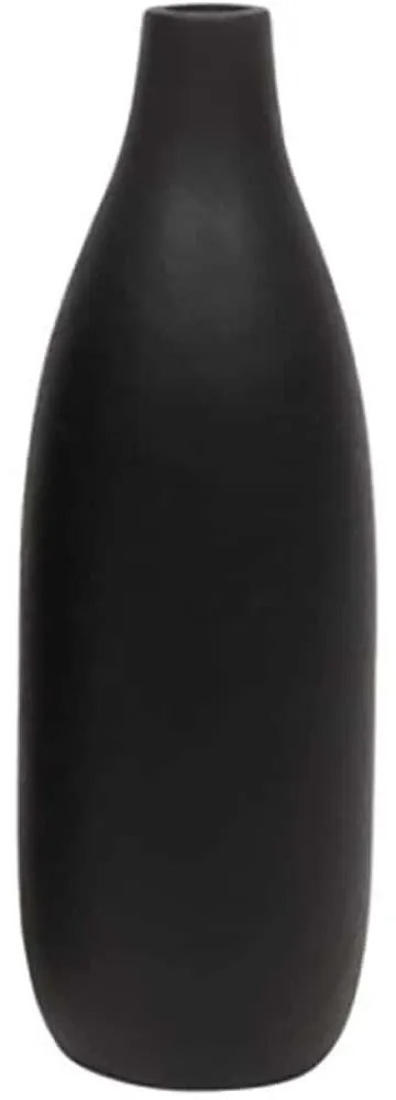 Βάζο Solet 026745 10x10x36cm Black Ξύλο