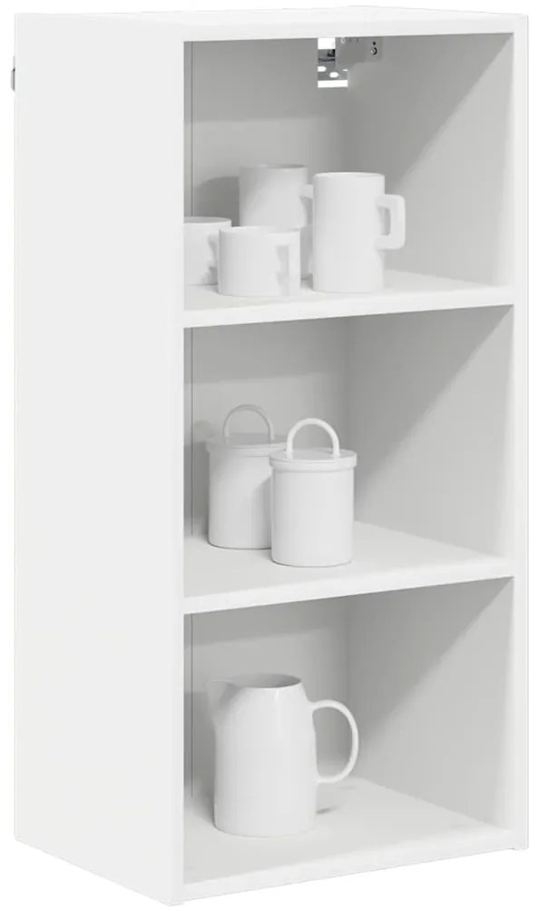 vidaXL Κρεμαστό ντουλάπι Λευκό 40 x 29,5 x 80 εκ. Επεξεργασμένο ξύλο