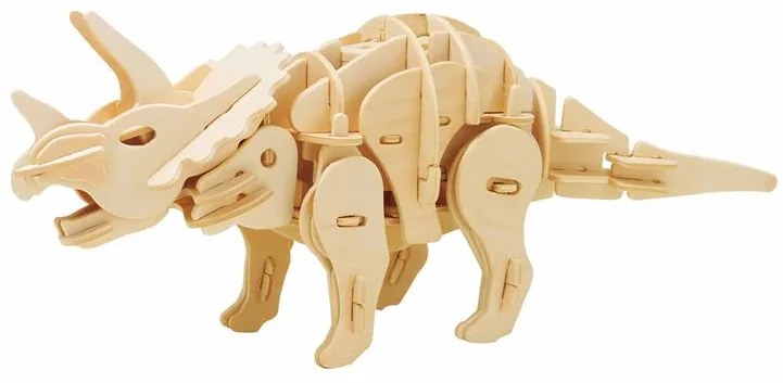 ROBOTIME MINI TRICERATOPS D430  Ξύλινο Μηχανικό Puzzle με Αισθητήρα Ήχου