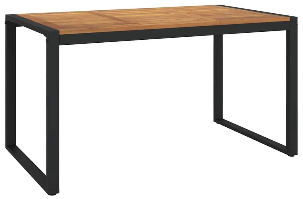 vidaXL Σέτ φαγητού για κήπο 5 pcs Γκρι, Ξύλο 140 x 80 x 75 cm