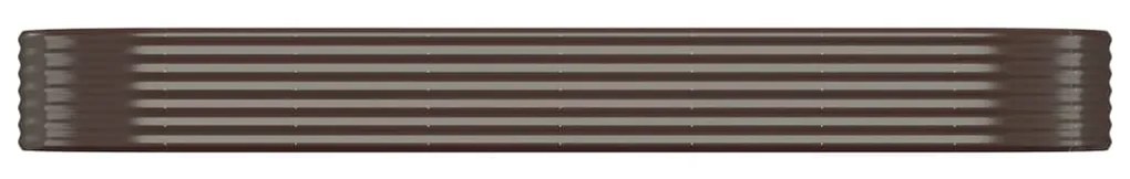 vidaXL Ζαρντινιέρα Καφέ 322x100x36 εκ. Γαλβανισμένος χάλυβας
