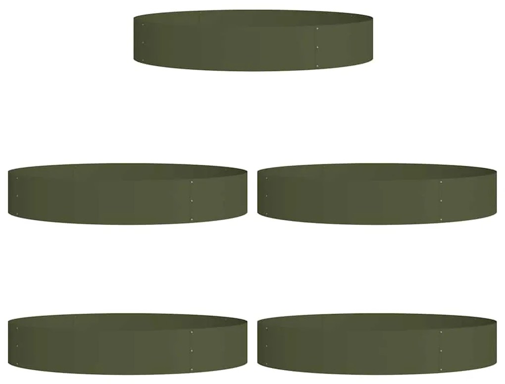 vidaXL Γλάστες Κήπου 5 τεμ Ελιάς 120x120x20 εκ. Χάλυβας