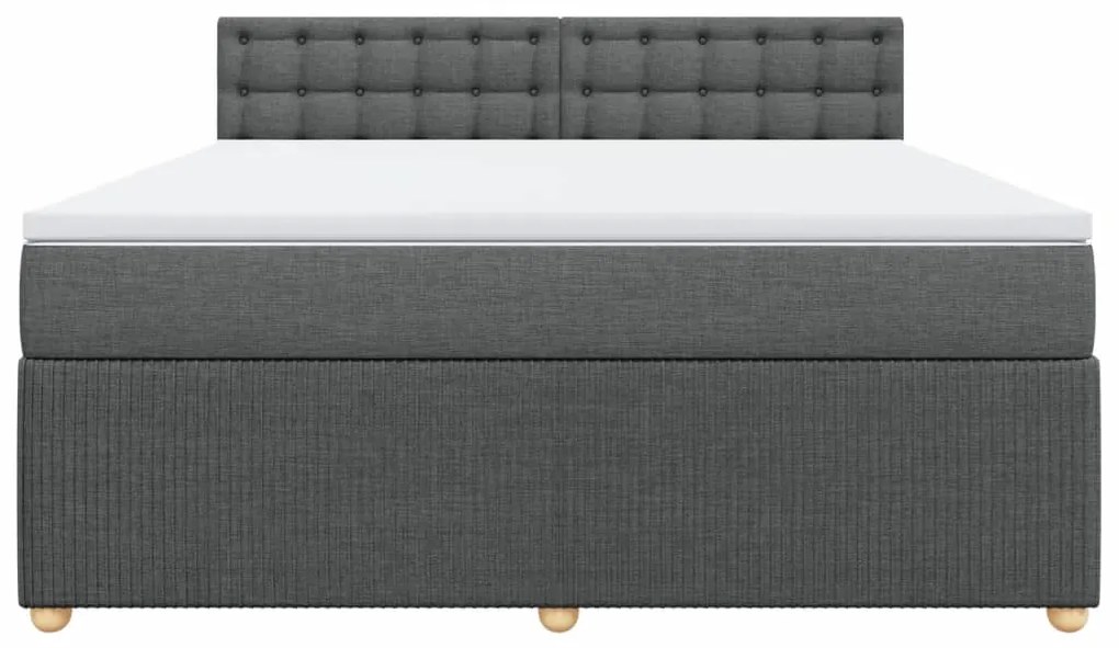 ΚΡΕΒΑΤΙ BOXSPRING ΜΕ ΣΤΡΩΜΑ ΣΚΟΥΡΟ ΓΚΡΙ 180X200 ΕΚ ΥΦΑΣΜΑΤΙΝ 3287550