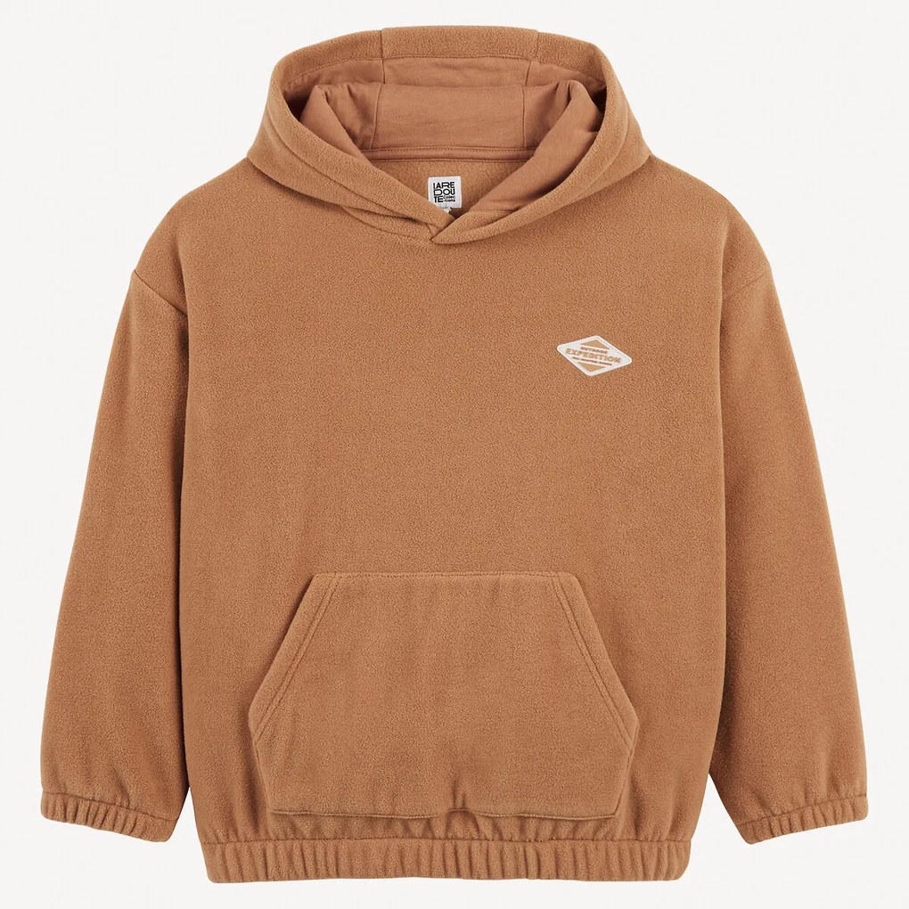 Φούτερ oversize από φλις με κουκούλα