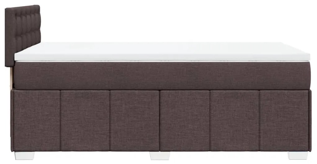 ΚΡΕΒΑΤΙ BOXSPRING ΜΕ ΣΤΡΩΜΑ ΣΚΟΥΡΟ ΚΑΦΕ 100X200 ΕΚ. ΥΦΑΣΜΑΤΙΝΟ 3289296