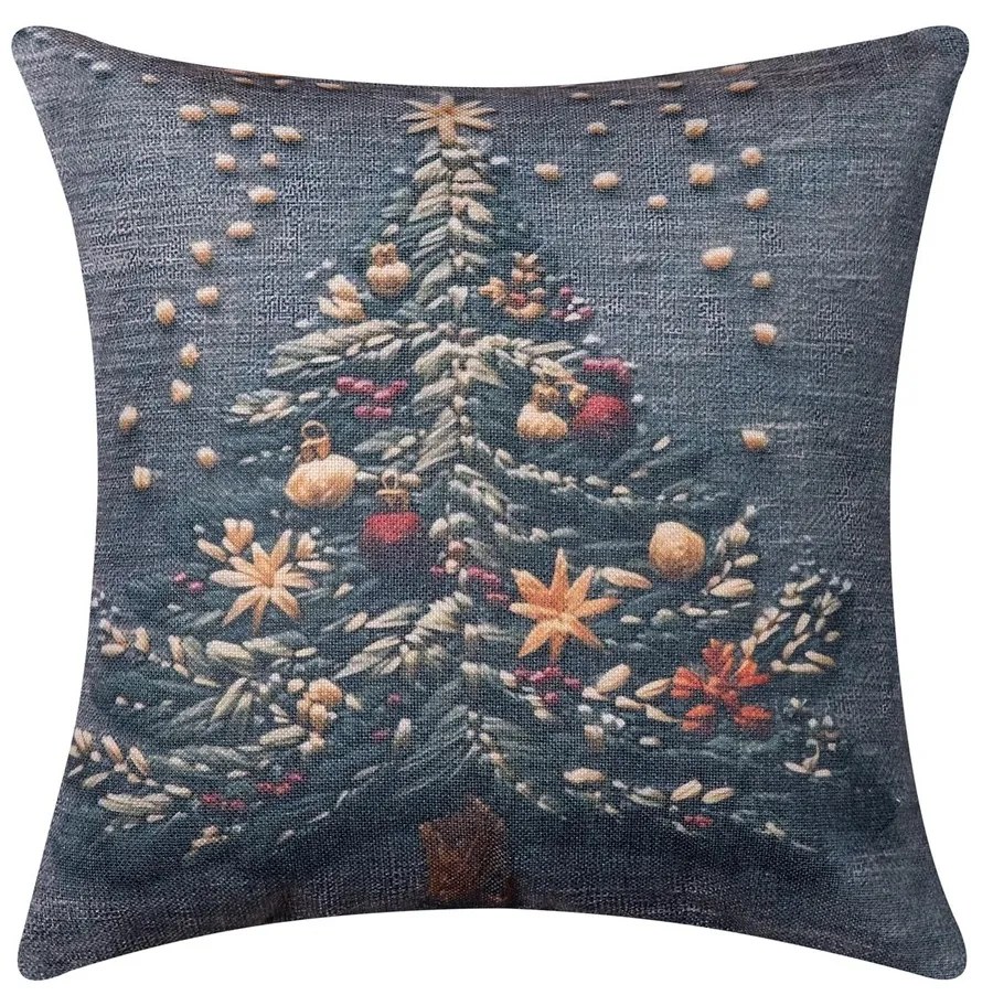 Χριστουγεννιάτικη Μαξιλαροθήκη (45x45) Silk Fashion ks2026-21