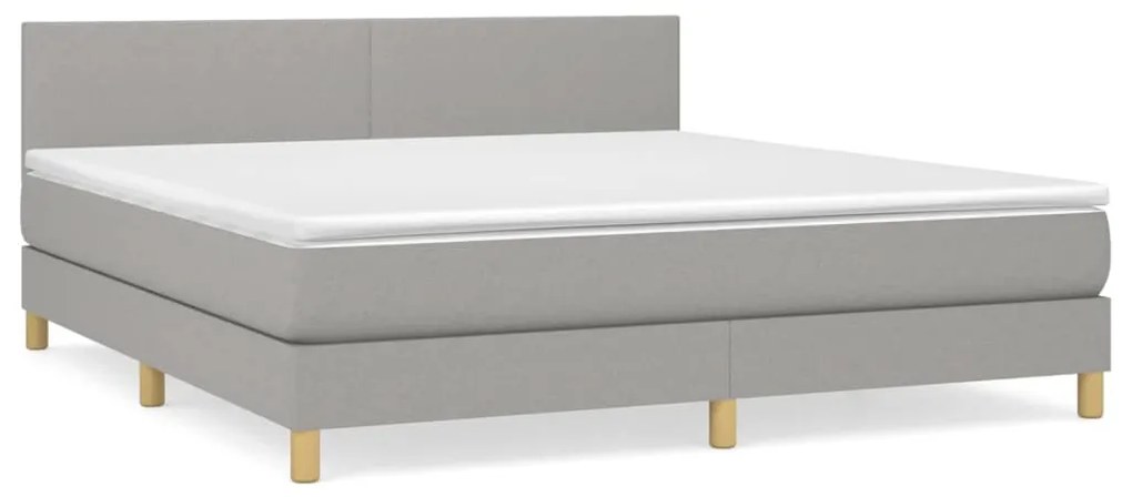 ΚΡΕΒΑΤΙ BOXSPRING ΜΕ ΣΤΡΩΜΑ ΑΝΟΙΧΤΟ ΓΚΡΙ 180X200 ΕΚ. ΥΦΑΣΜΑΤΙΝΟ 3140473