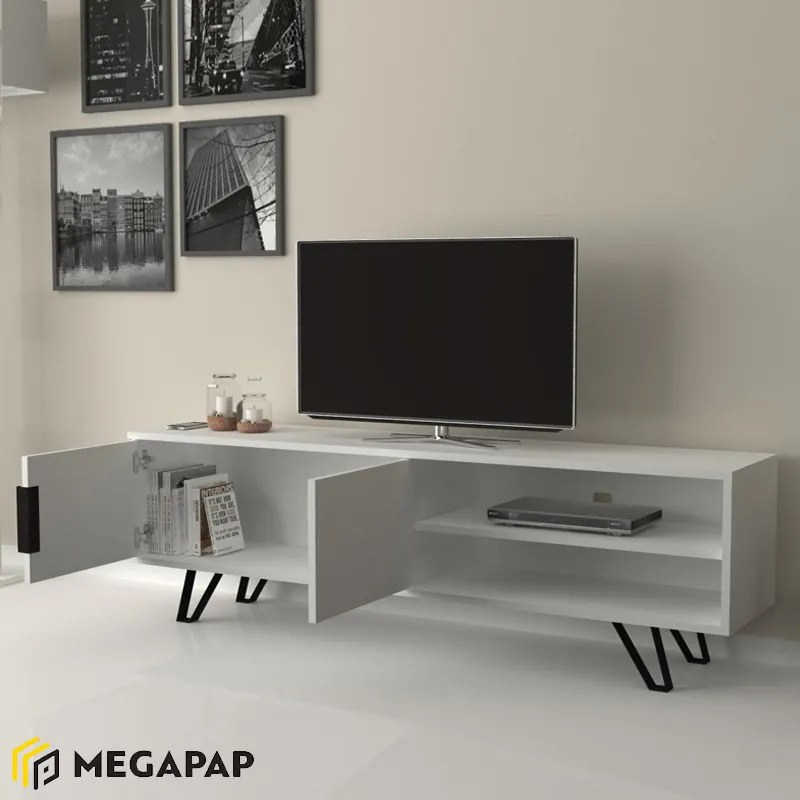 ΕΠΙΠΛΟ ΤΗΛΕΟΡΑΣΗΣ FOOT MEGAPAP ΧΡΩΜΑ ΛΕΥΚΟ 160X35X49ΕΚ.
