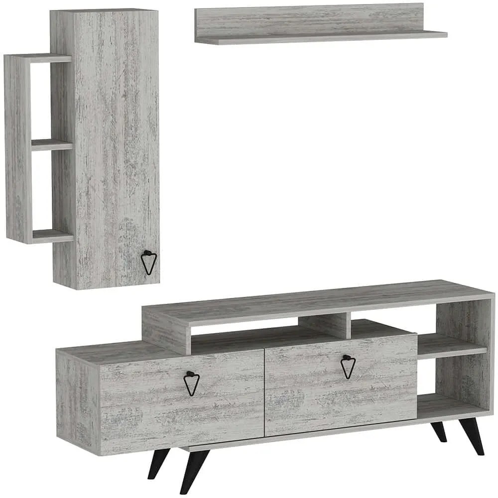 Σύνθεση Τηλεόρασης Clara 505CRL1924 175,2x35x58,6cm Grey