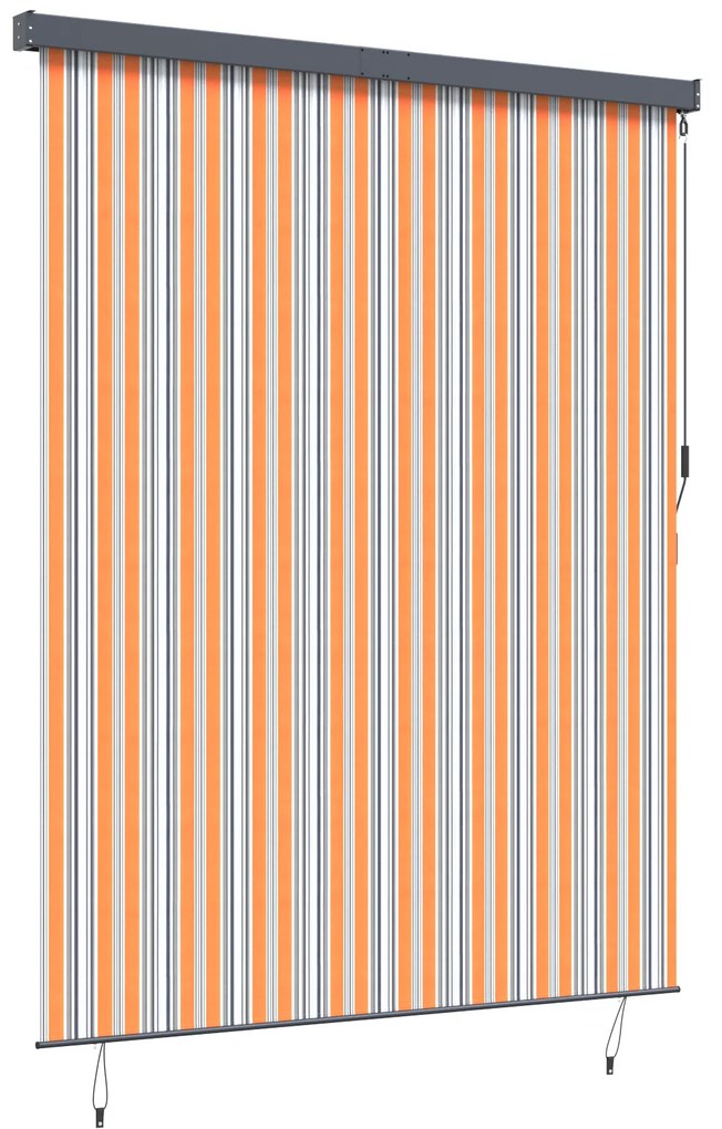 vidaXL Εξωτερικό ρολό Striped Κίτρινο και μπλε 200 x 250 εκ. ύφασμα